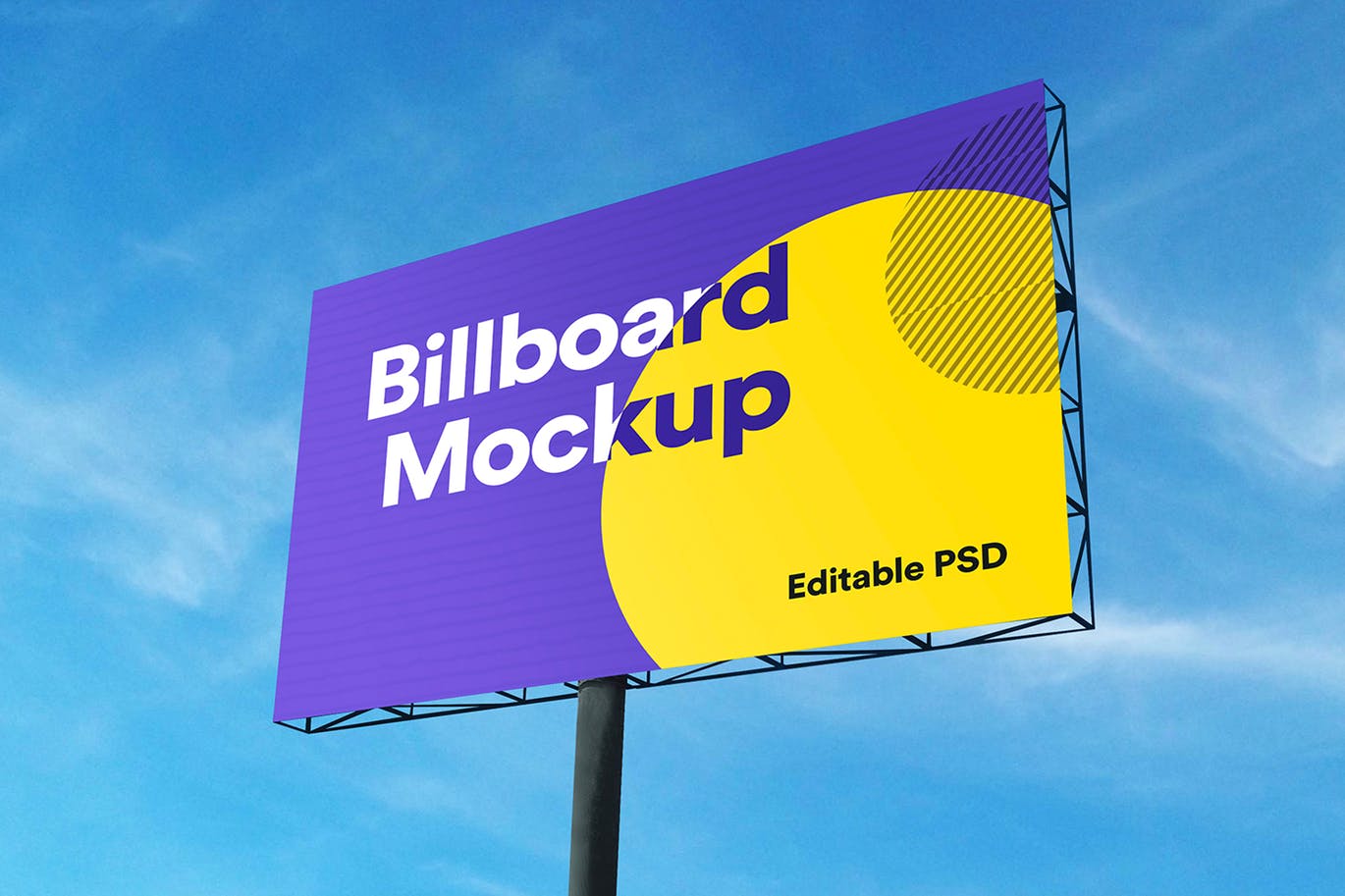户外大型广告牌效果图样机模板 Advertisement Billboard Mockup插图1