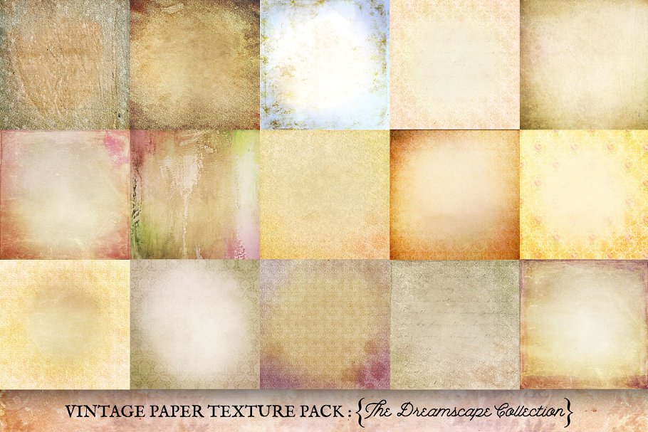 梦幻复古纸张纹理 Vintage Paper Textures Dreamscape插图2
