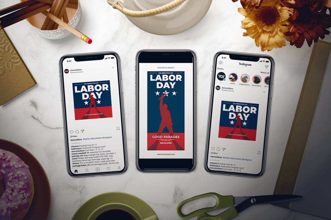 美国劳工节庆祝活动海报传单设计模板 Labor Day Celebration Flyer Set插图2 美国劳工节庆祝活动海报传单设计模板 Labor Day Celebration Flyer Set插图2