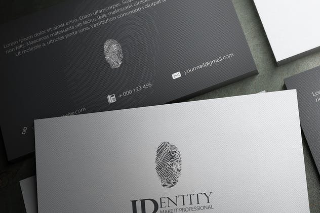 数字加密技术企业名片设计名片 Identity Business Card Design插图(1)