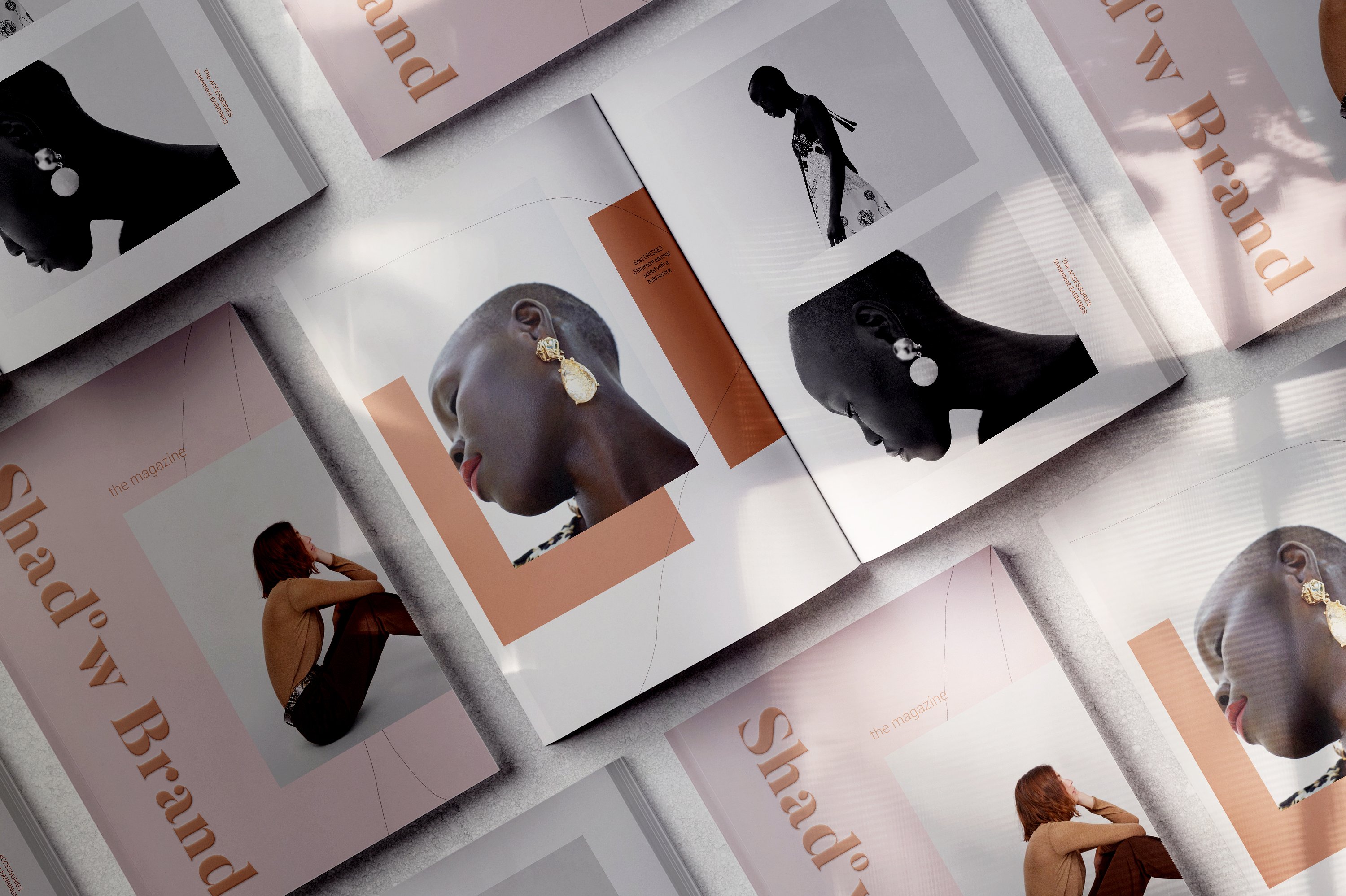 时尚品牌产品展示画册杂志样机 Shadow Brand – Magazine Mockups插图(2)