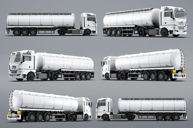 半挂车半挂卡车外观喷漆图案样机模板 Trucks Mock-Up插图(12)