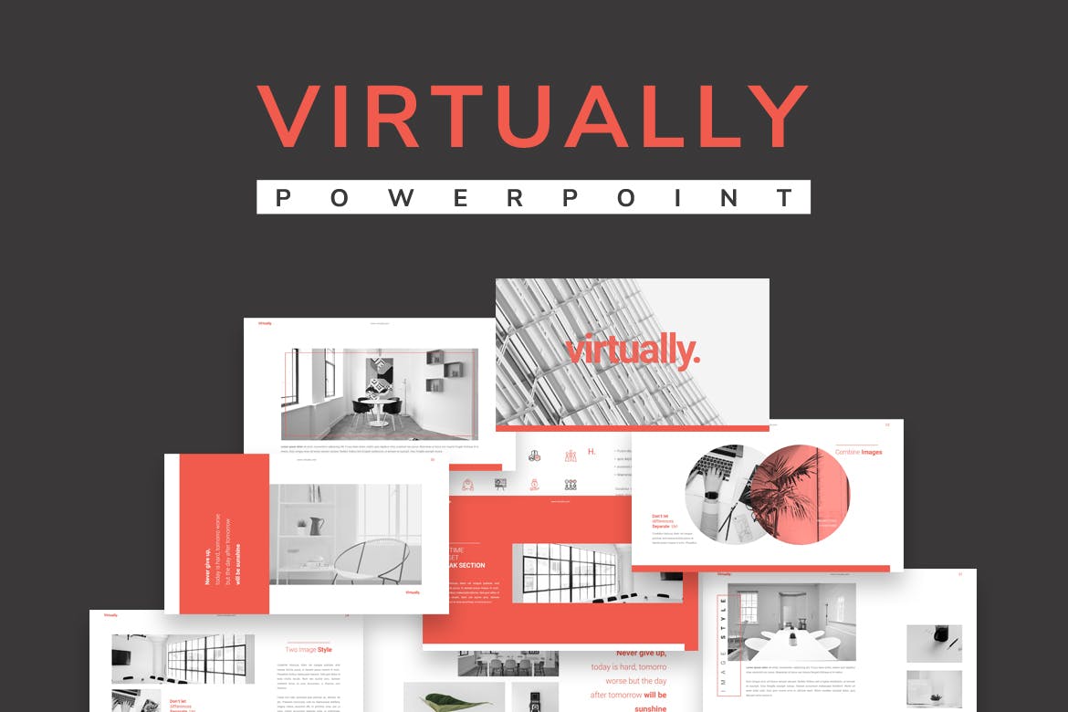 产品设计公司介绍PPT幻灯片设计模板 Virtually Powerpoint插图