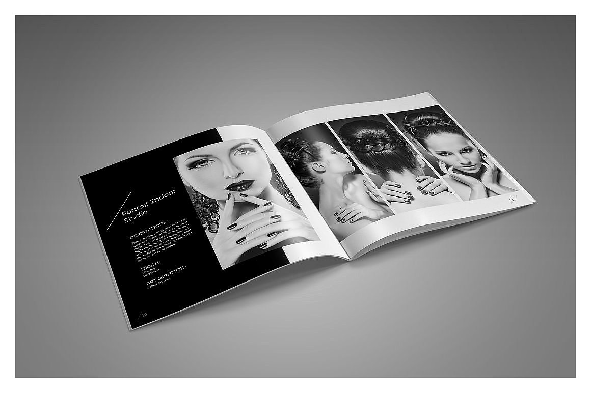 摄影作品展示杂志画册模板插图(5)
