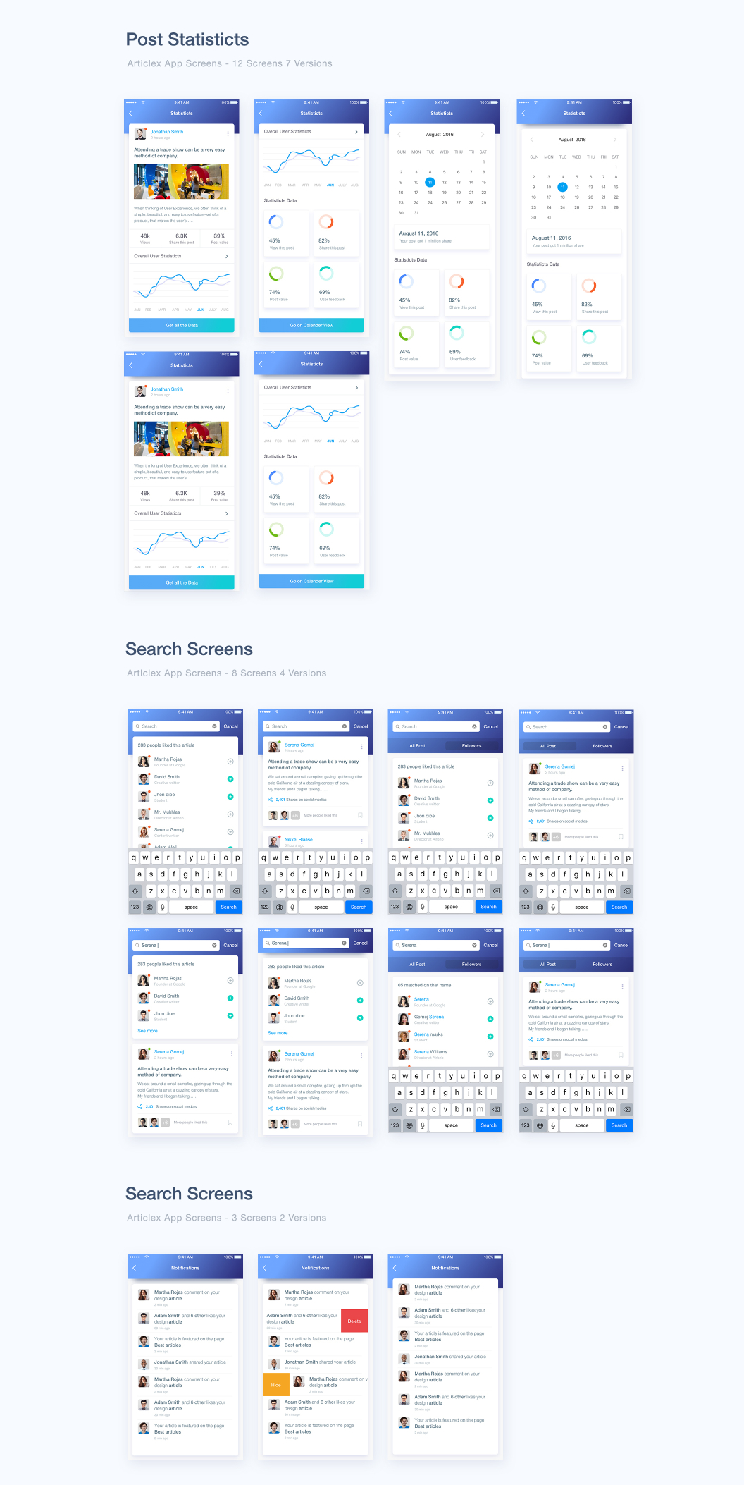 多功能多用途 APP UI 套件 Articlex Multipurpose iOS Ui Kit（75+界面模板，for Sketch）插图(4)