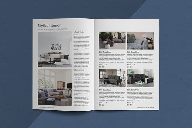 企业内宣产品目录设计INDD模板 Interior Catalogue Template插图4