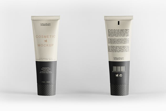 美容化妆品软管包装样机 Cosmetic Tube Packaging Mockup插图6
