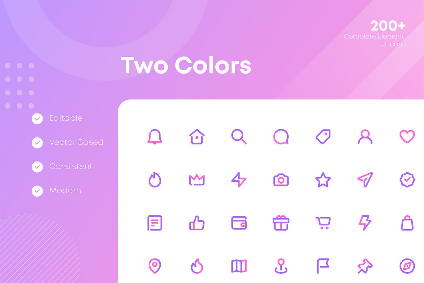Web&APP用户交互界面UI图标素材包 Complete Web and Mobile UI Icons Pack – UICON2插图(1)