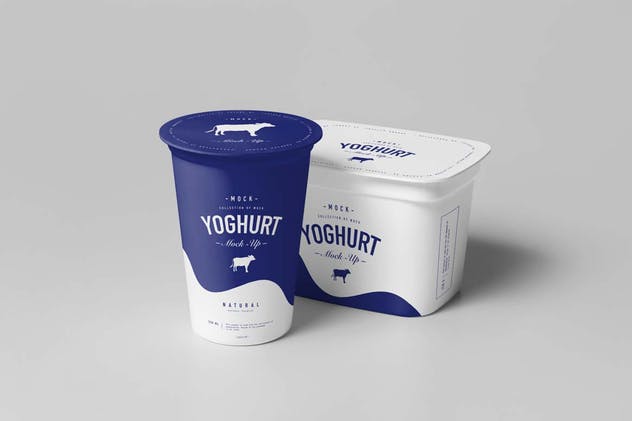 酸奶杯样机模板2 Yoghurt Cup Mock-up 2插图6