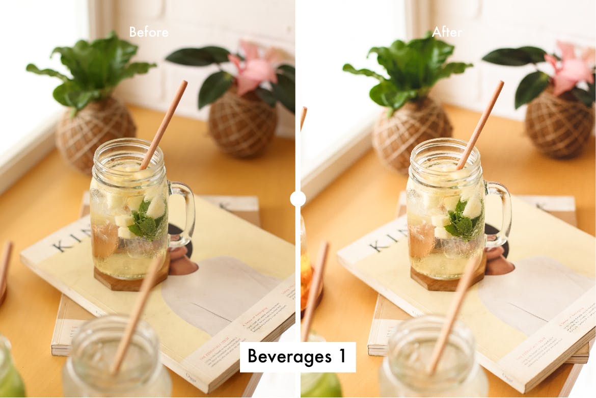 6款奶茶饮品摄影调色滤镜LR预设 6 Lightroom Preset for Beverages插图(1)