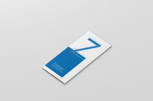 高品质DL三折页宣传册样机模板 DL Z-Fold Brochure Mockup – 99x210mm插图(6)