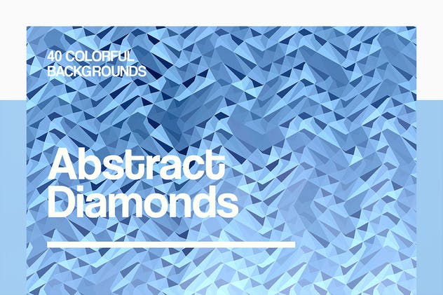 40种配色钻石截面图形抽象背景素材 Abstract Diamonds Backgrounds插图(3)