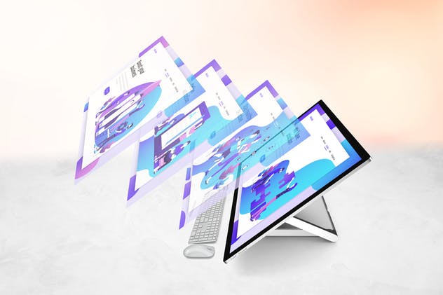 微软一体机电脑样机模板 Surface Studio Mockup V.2插图(1)