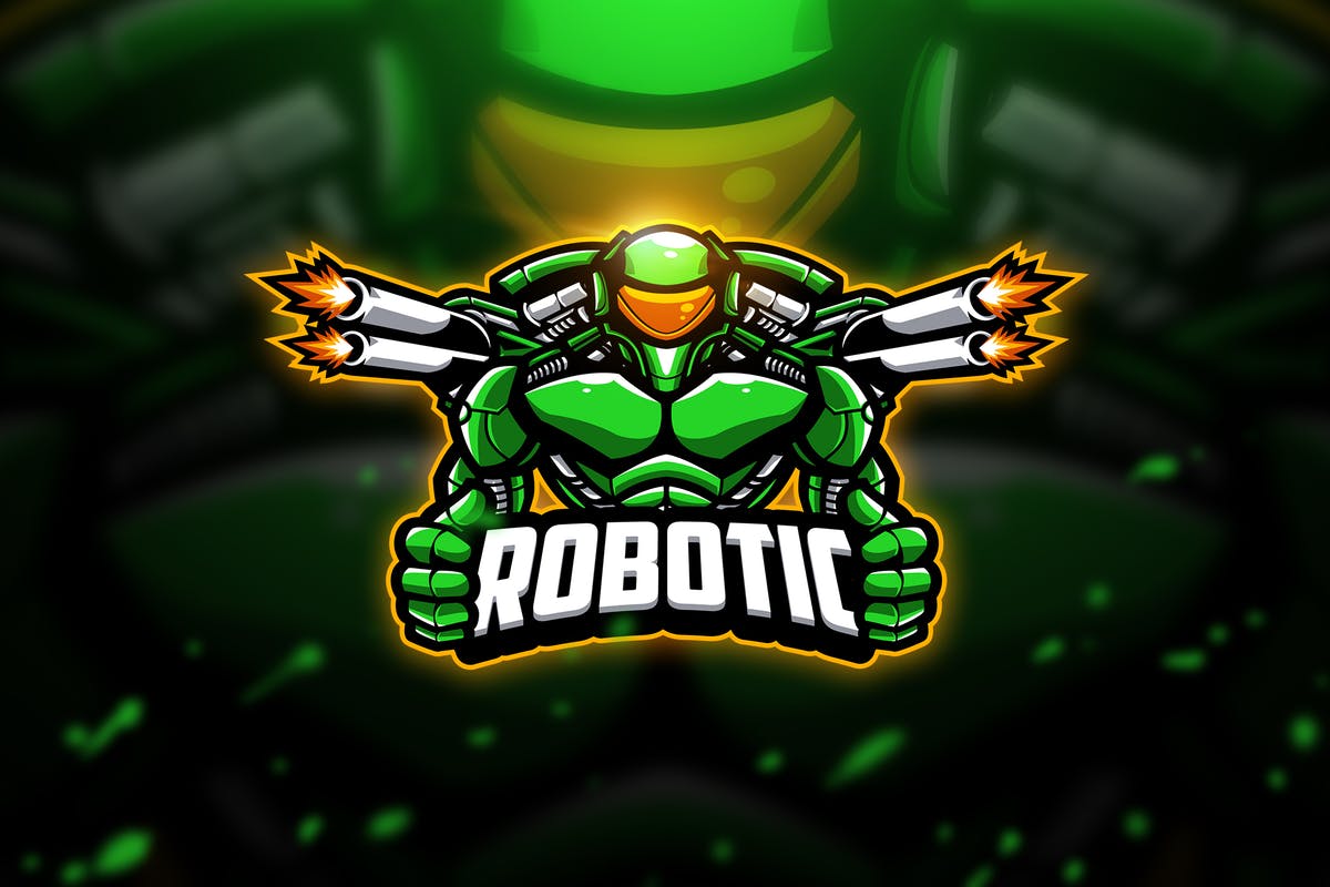 机器人电子竞技吉祥物Logo标志设计模板 Robotic – Mascot & Esport Logo插图