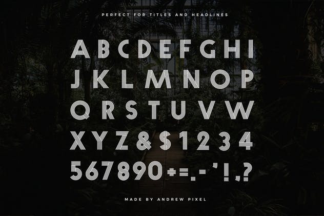 多线条版式设计创意字体 Fiver – Display Font插图(7)