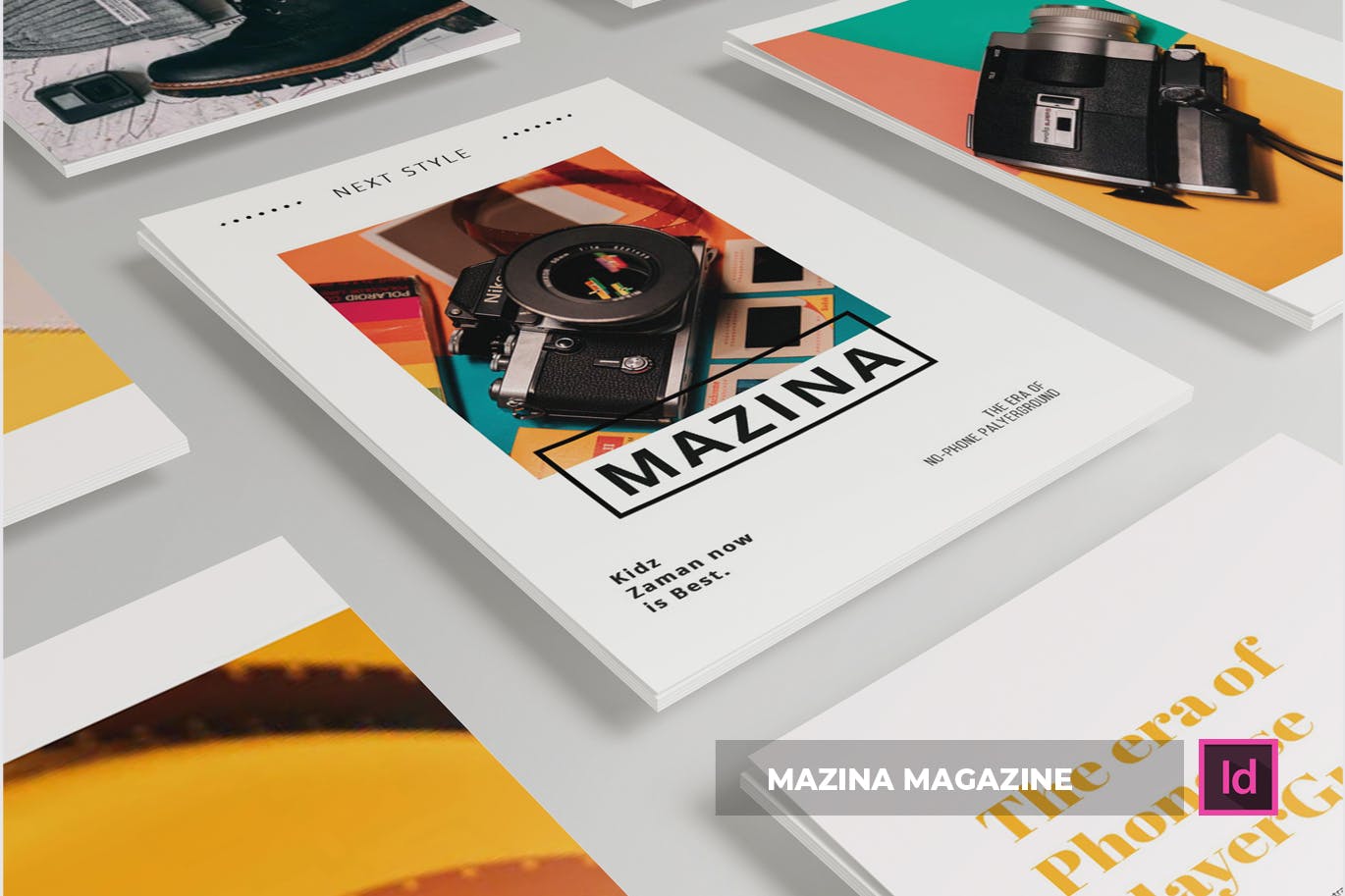时尚摄影杂志版式设计模板 Mazina | Magazine Template插图(1)