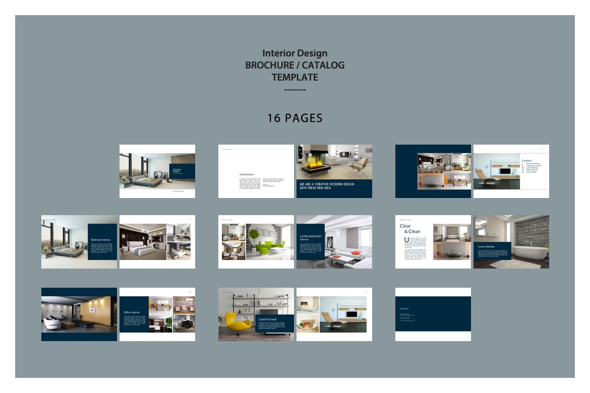 简约设计风格产品目录画册设计模板 Simple Brochure Catalog插图(1)