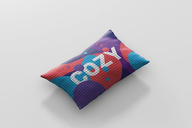 时尚多彩矩形卧室沙发枕头样机 Pillow Mockup – Rectangle插图8