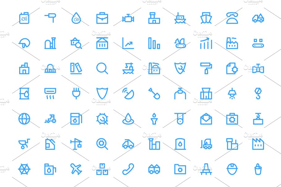 275+工业生产线型图标集合  275+ Industrial Line Icons插图(1)