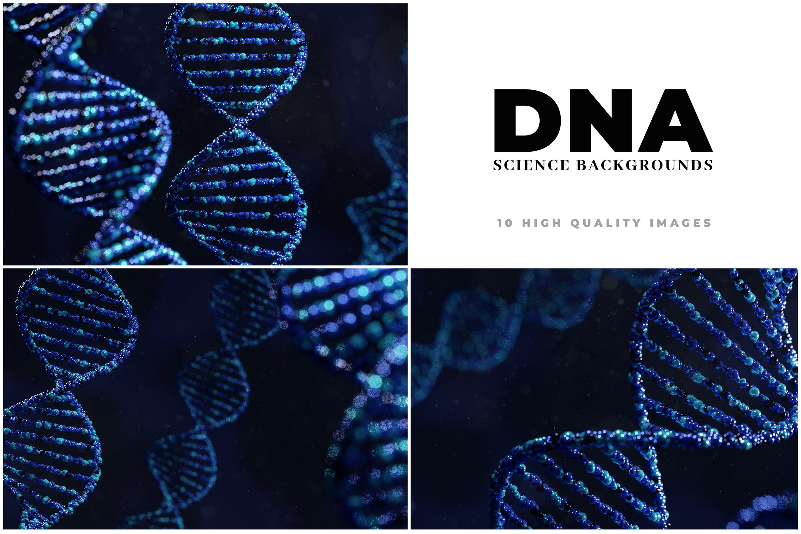10款DNA链条高清背景图片素材 DNA – 10 Science Backgrounds插图