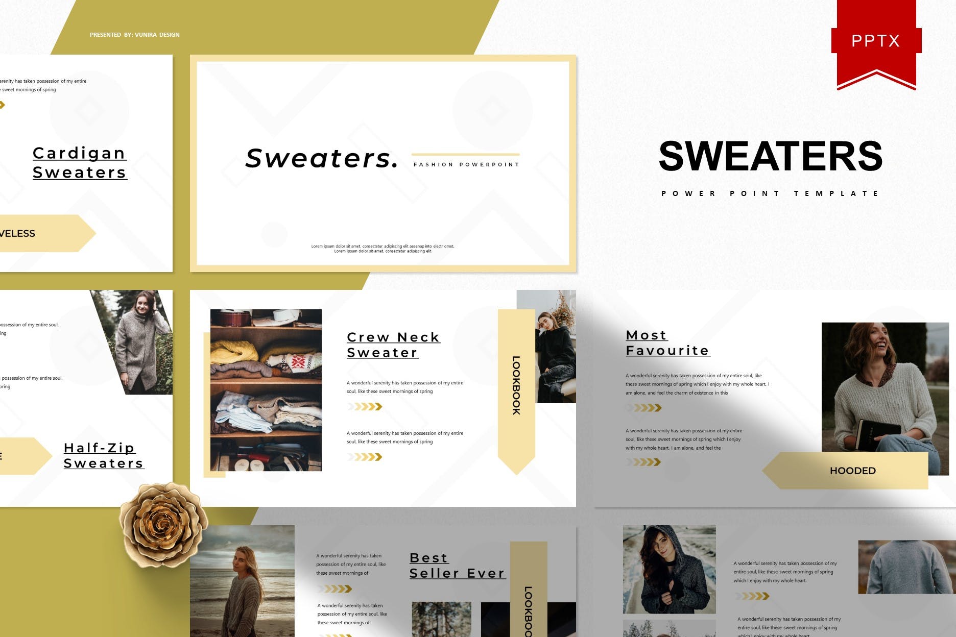 服装品牌新品上市方案PPT幻灯片模板 Sweaters | Powerpoint Template插图