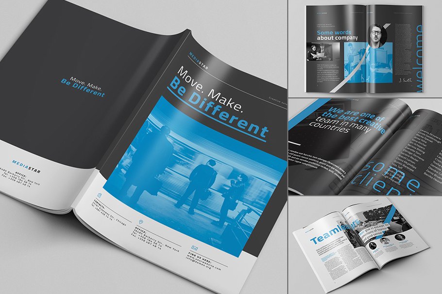 20款创意画册企业文宣手册模板 Big Bundle – 20 Creative Brochures插图(4)
