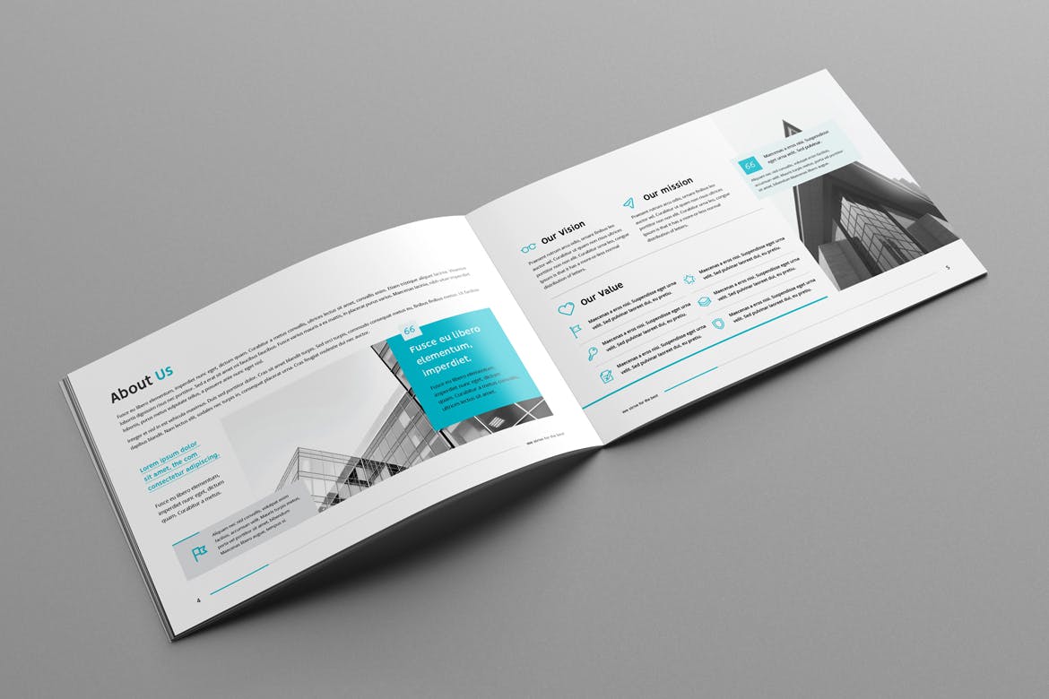 经典风格企业公司宣传画册设计模板 Company Profile Landscape插图(2)