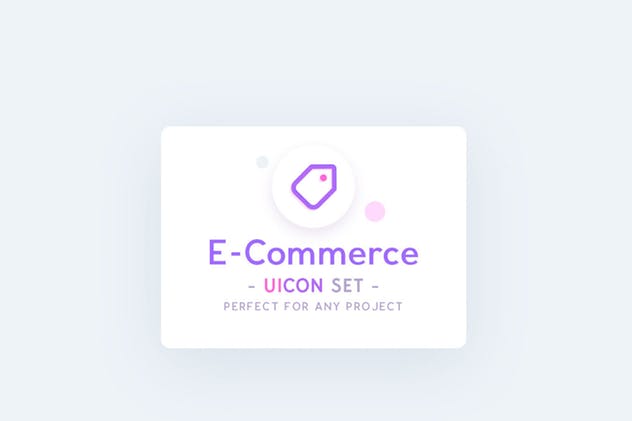 电子商务网站设计图标集 UICON E-Commerce Online Shop Icons插图1