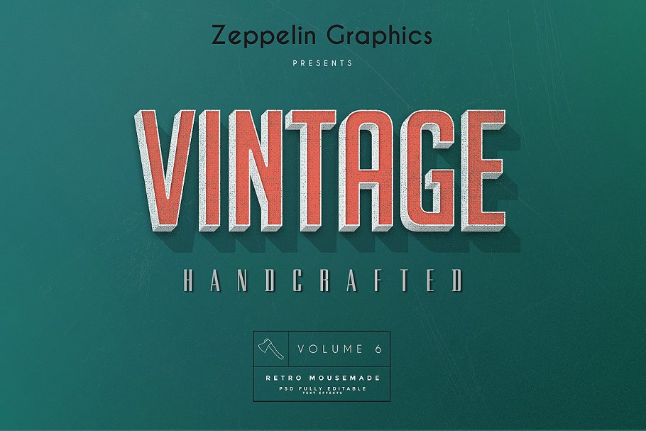 复古怀旧风格文本图层纹理v6 Vintage Text Effects Vol.6插图2