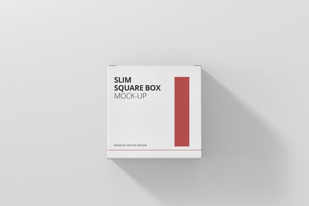 方形薄纸盒包装盒样机 Package Box Mockup – Slim Square插图5