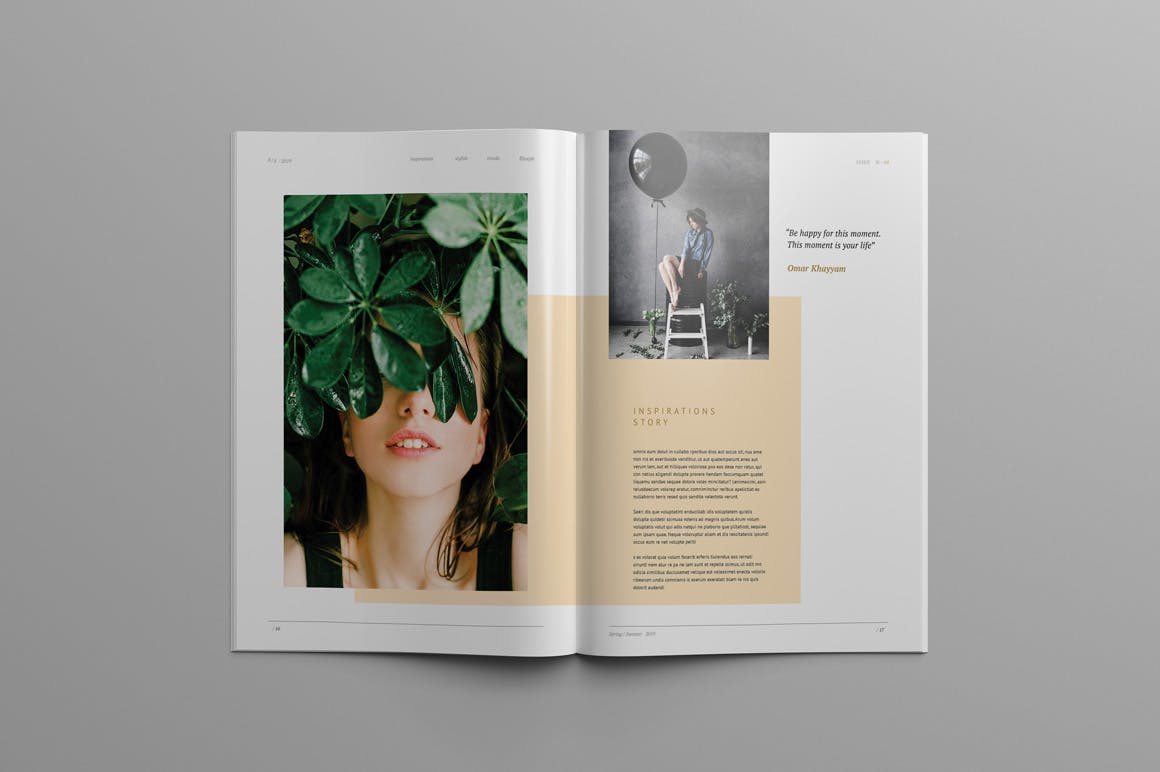 品牌时装/摄影/建筑行业产品目录&杂志设计模板 KHANSA – Fashion Lookbook & Magazine插图(6)