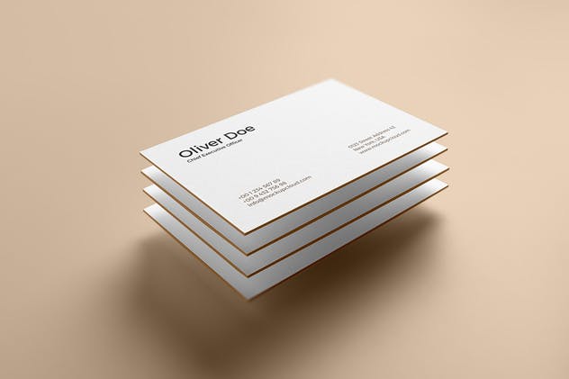 简约实用企业名片设计演示样机模板v3 Business Cards Mockup Vol. 3插图(4)