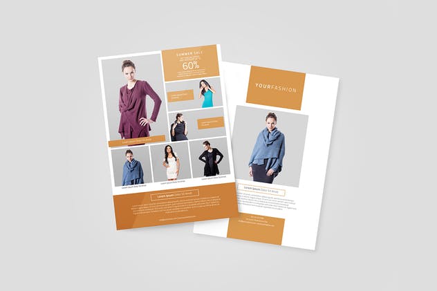 时尚服装品牌宣传海报设计模板 Fashion Promotion Flyer插图2