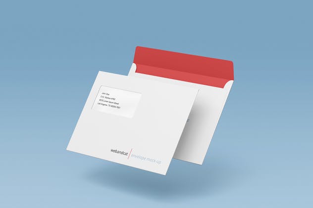 公司/企业信封设计样机模板 Envelope C5 / C6 Mock-up插图(5)