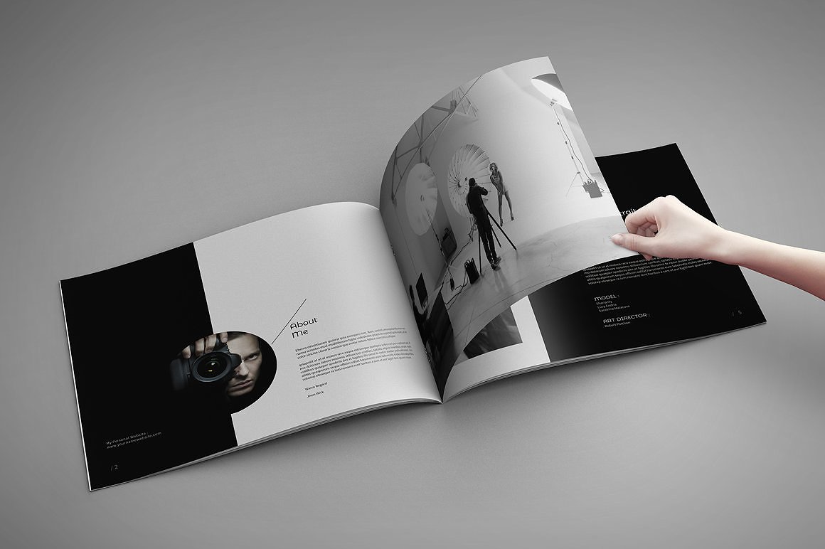 24P专业简洁现代的摄影画册手册杂志楼书设计模板插图2