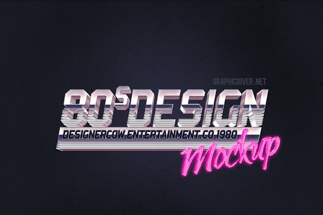 80年代复古风格文本特效文字样式v1 80’s Style Text Mockups V1插图2