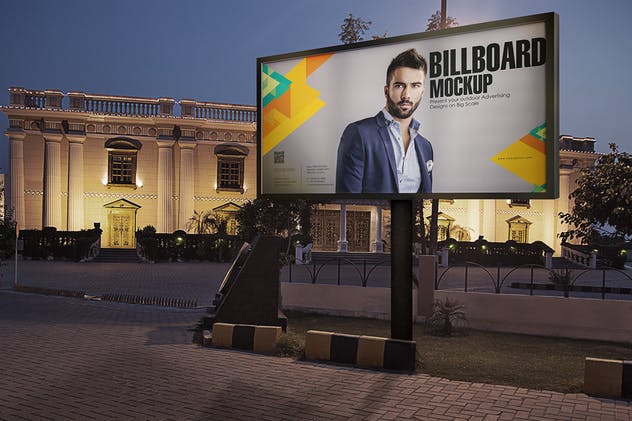 城市户外巨无霸广告牌灯箱广告样机模板 Billboard Mockups插图(4)