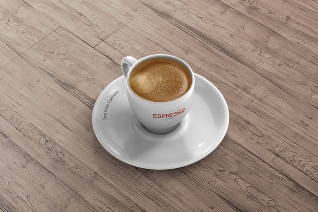 卡布奇诺浓品牌咖啡杯样机 Espresso Cup Mockup插图(6)