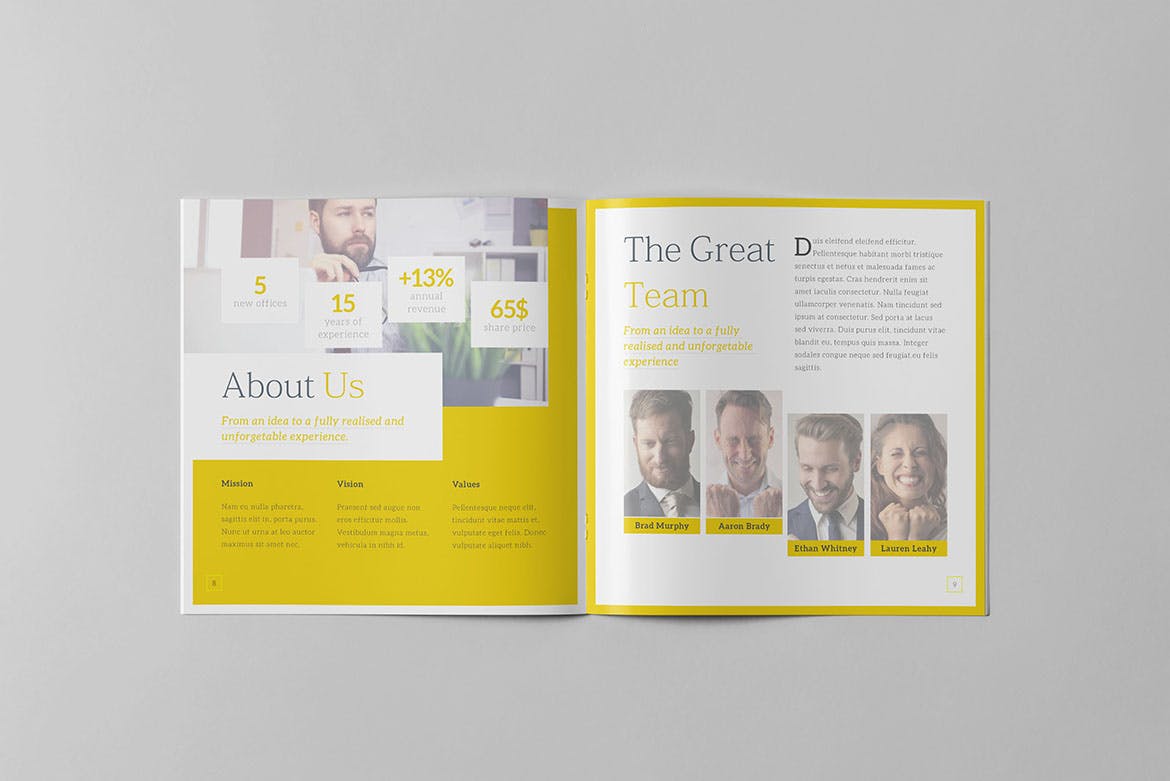 创意公司方形画册设计模板v2 The Creative Brochure – Square Vol.2插图4