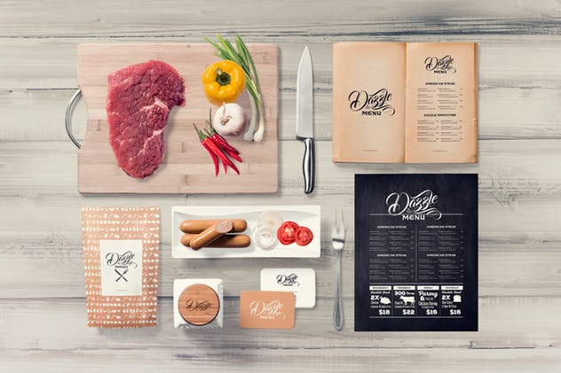 高级餐厅品牌厨房场景样机生成器 Restaurant Menu Mockup Scenes插图(3)