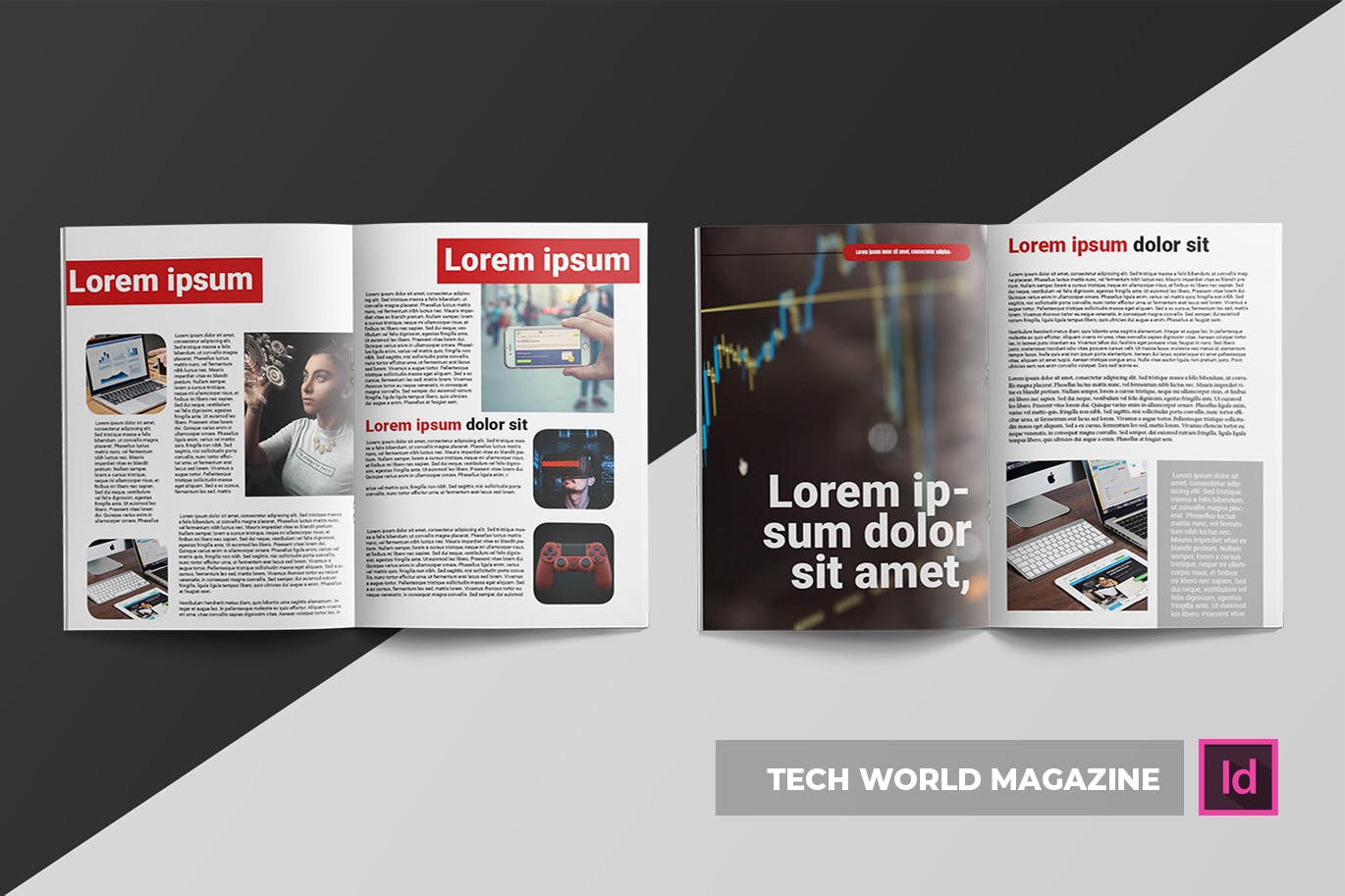 科技世界杂志版式设计模板 Tech World | Magazine Template插图5
