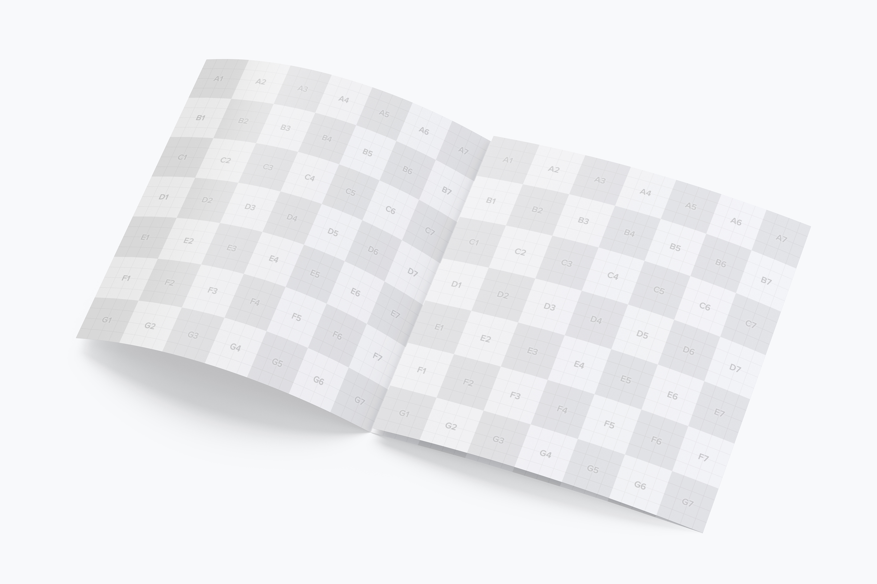 方形三折小册子传单设计样机模板04 Square Tri-Fold Brochure Mockup 04插图(3)