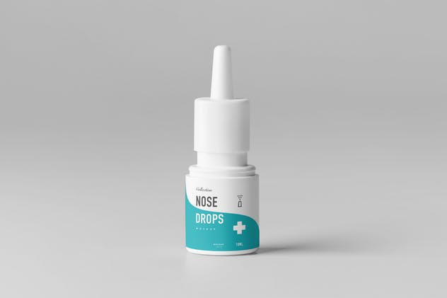 滴鼻液药物包装样机 Nose Drops Mock-up 3插图(4)