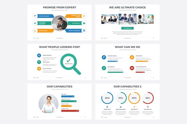 信息图表类型企业数据展示PPT演示模板Vol.39 Multipurpose PowerPoint Template V.28插图(3)