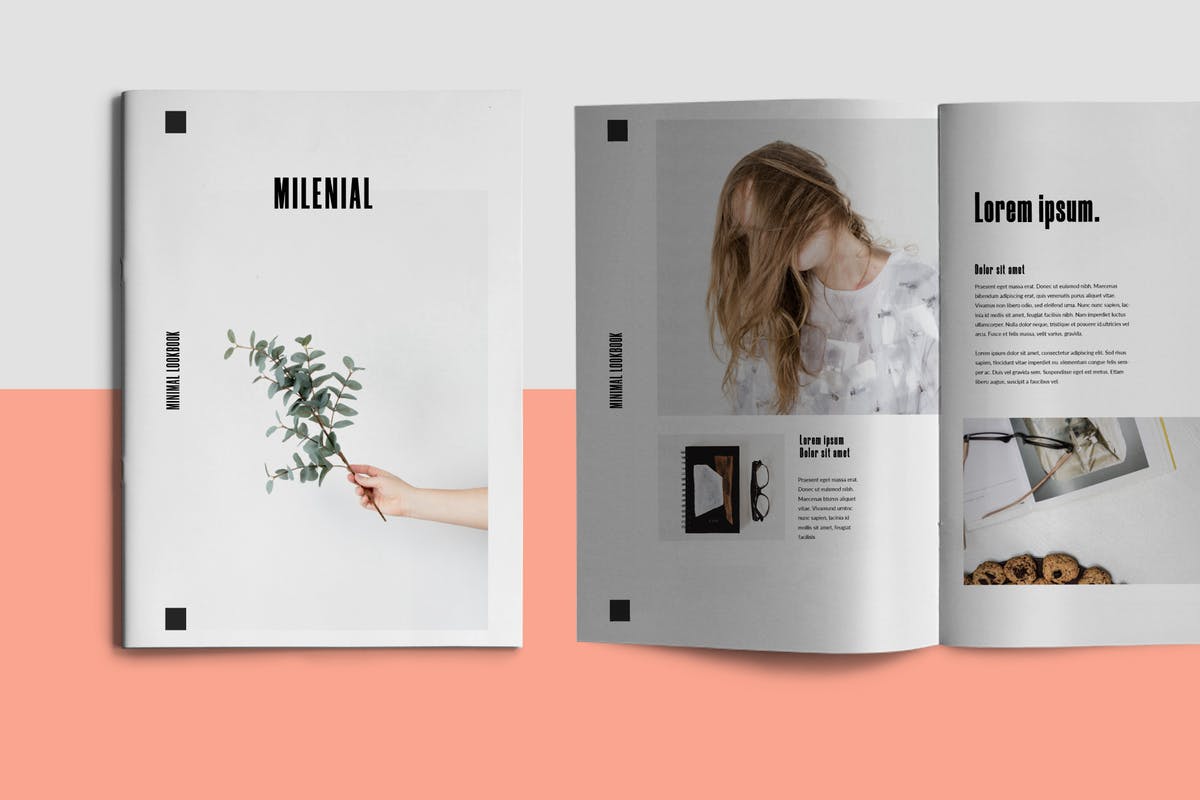 16页企业合作案例/产品目录画册设计模板 Millenial – Brochure Template插图