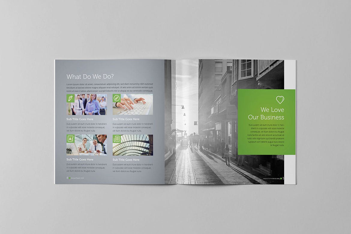 方形企业年报/年度报告设计模板 Square Annual Report插图(3)