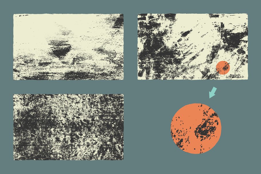 粗犷斑迹划痕做旧纹理 Grunge Textures插图4