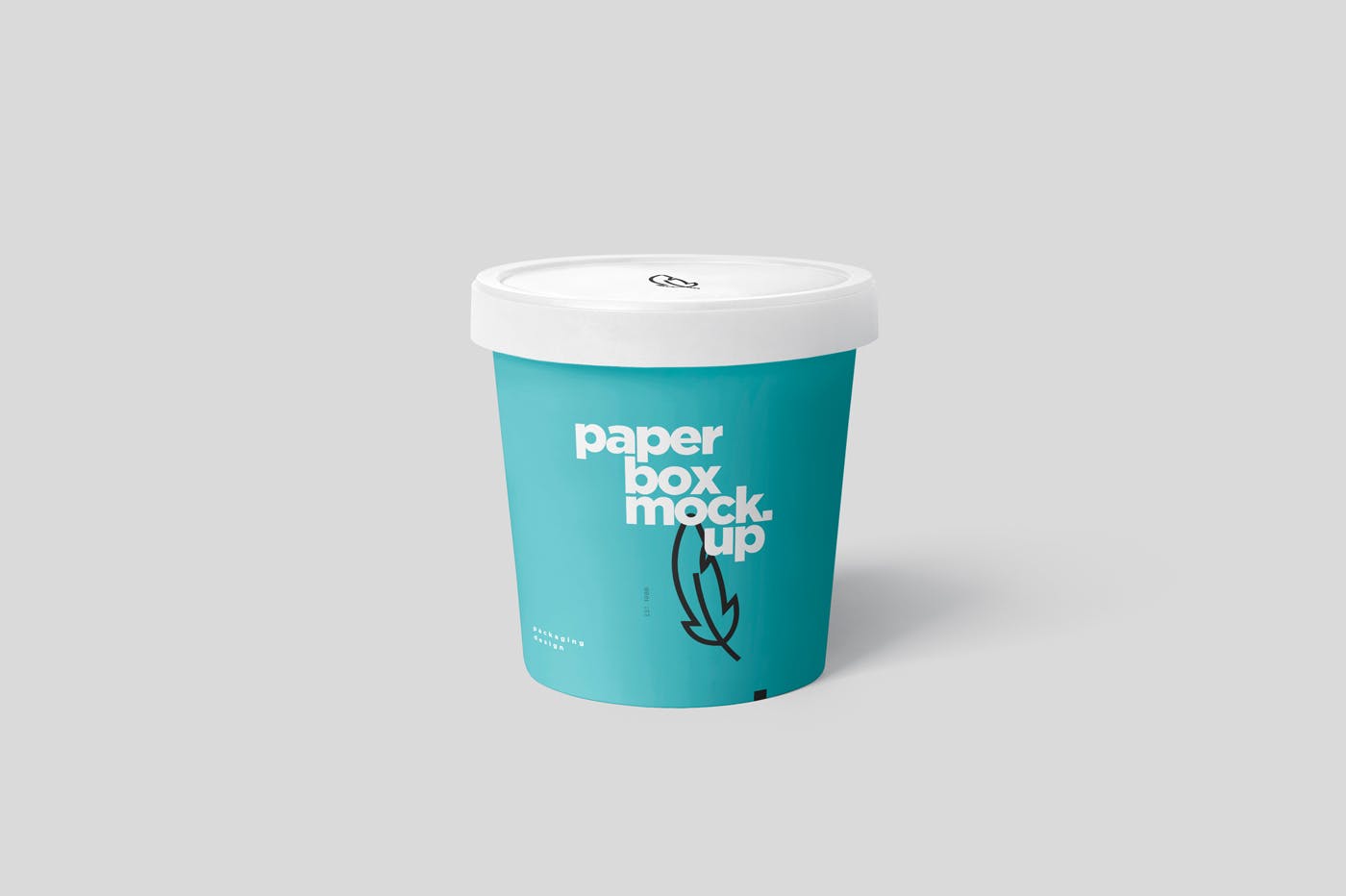 桶状纸筒包装设计效果图样机模板 Paper Box Mockup PSDs Round – Large Size插图(4)