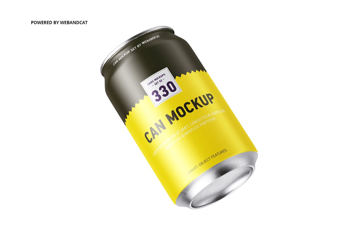 330ML容量易拉罐头外观设计样机模板 330ml Can Mock-up插图4