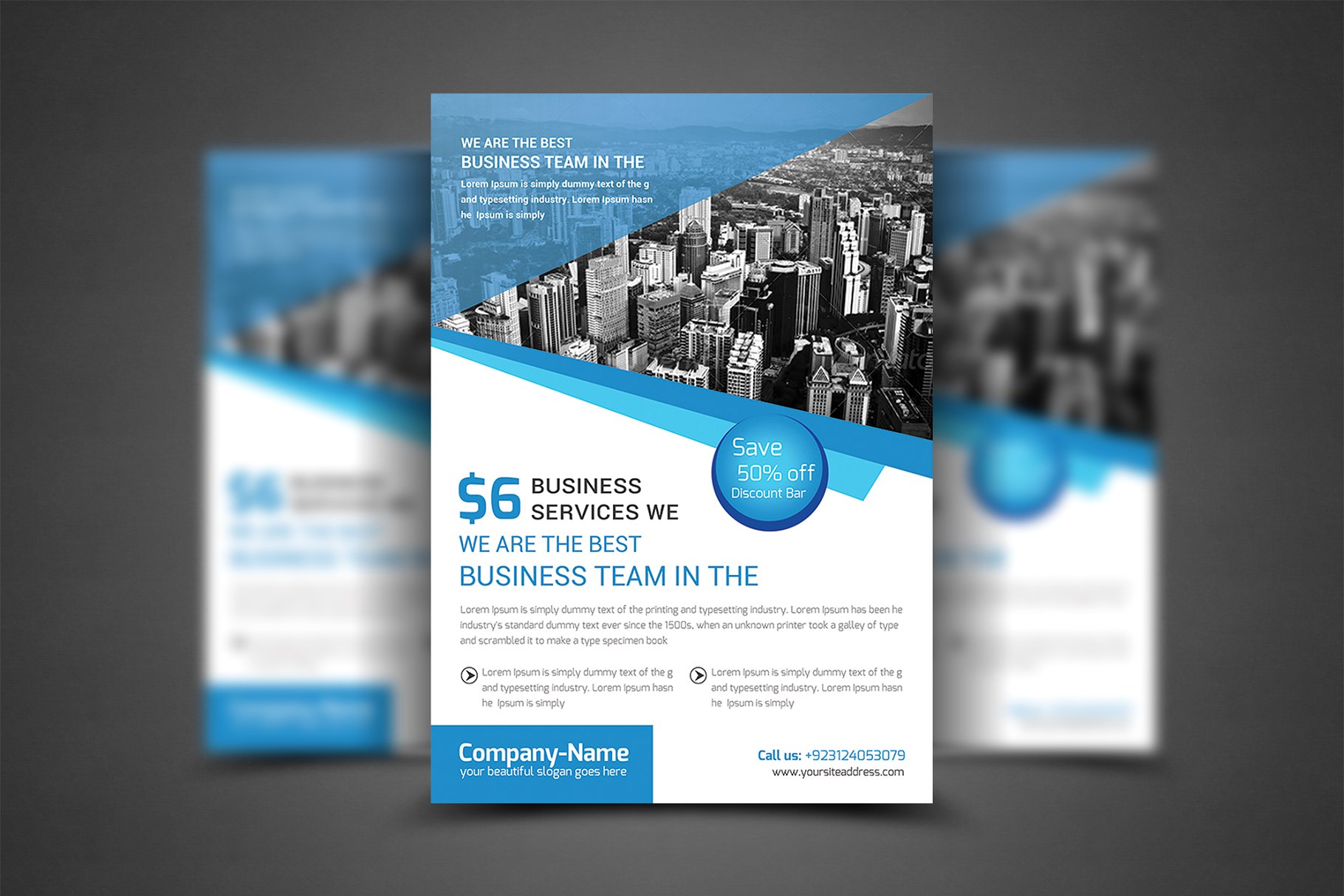 企业商务合作项目推广海报设计模板 Corporate Business Flyer Template插图(1)